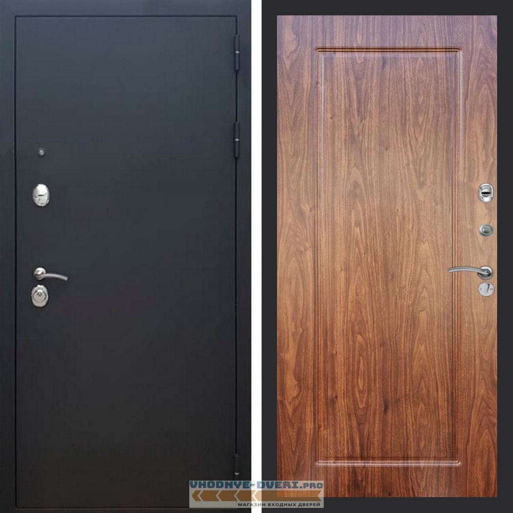 Входная дверь REX (Рекс) 1А Муар Чёрный ФЛ-119 Мореная береза