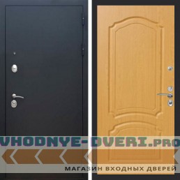 Входная дверь REX (Рекс) 1А Муар Чёрный ФЛ-140 дуб