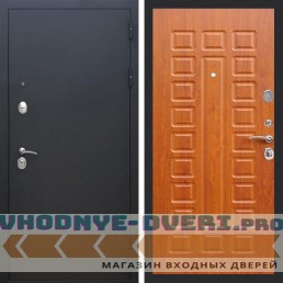 Входная дверь REX (Рекс) 1А Муар Чёрный ФЛ-183 дуб светлый