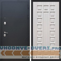 Входная дверь REX (Рекс) 1А Муар Чёрный ФЛ-183 сандал светлый