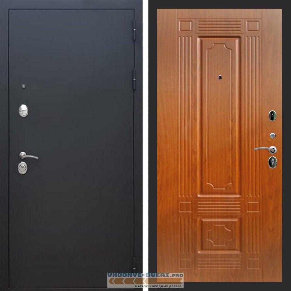 Входная дверь REX (Рекс) 1А Муар Чёрный фл-2 мореная береза 16мм