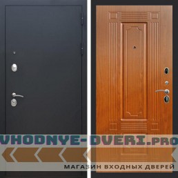 Входная дверь REX (Рекс) 1А Муар Чёрный фл-2 мореная береза 16мм
