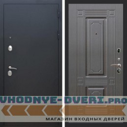 Входная дверь REX (Рекс) 1А Муар Чёрный фл-2 венге 16 мм