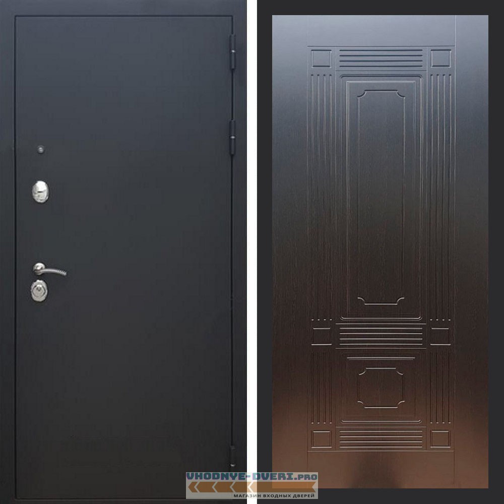 Входная дверь REX (Рекс) 1А Муар Чёрный фл-2 венге 6 мм