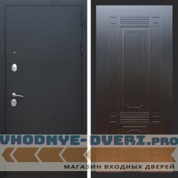 Входная дверь REX (Рекс) 1А Муар Чёрный фл-2 венге 6 мм