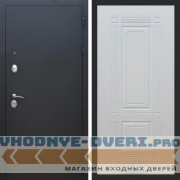 Входная дверь REX (Рекс) 1А Муар Чёрный фл-2 ясень белый 6 мм