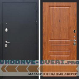 Входная дверь REX (Рекс) 1А Муар Чёрный ФЛ-243 мореная берёза