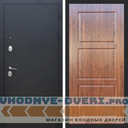 Входная дверь REX (Рекс) 1А Муар Чёрный фл-3 мореная берёза