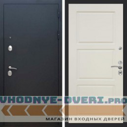 Входная дверь REX (Рекс) 1А Муар Чёрный ФЛ-3 Шампань