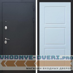 Входная дверь REX (Рекс) 1А Муар Чёрный фл-3 белый матовый