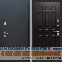 Входная дверь REX (Рекс) 1А Муар Чёрный ФЛ-33 венге