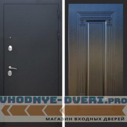 Входная дверь REX (Рекс) 1А Муар Чёрный фл-4 венге