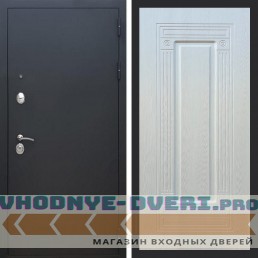 Входная дверь REX (Рекс) 1А Муар Чёрный фл-4 ясень белый