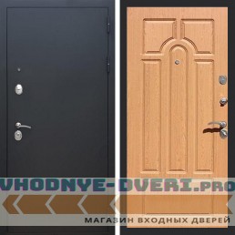 Входная дверь REX (Рекс) 1А Муар Чёрный фл-58 дуб светлый