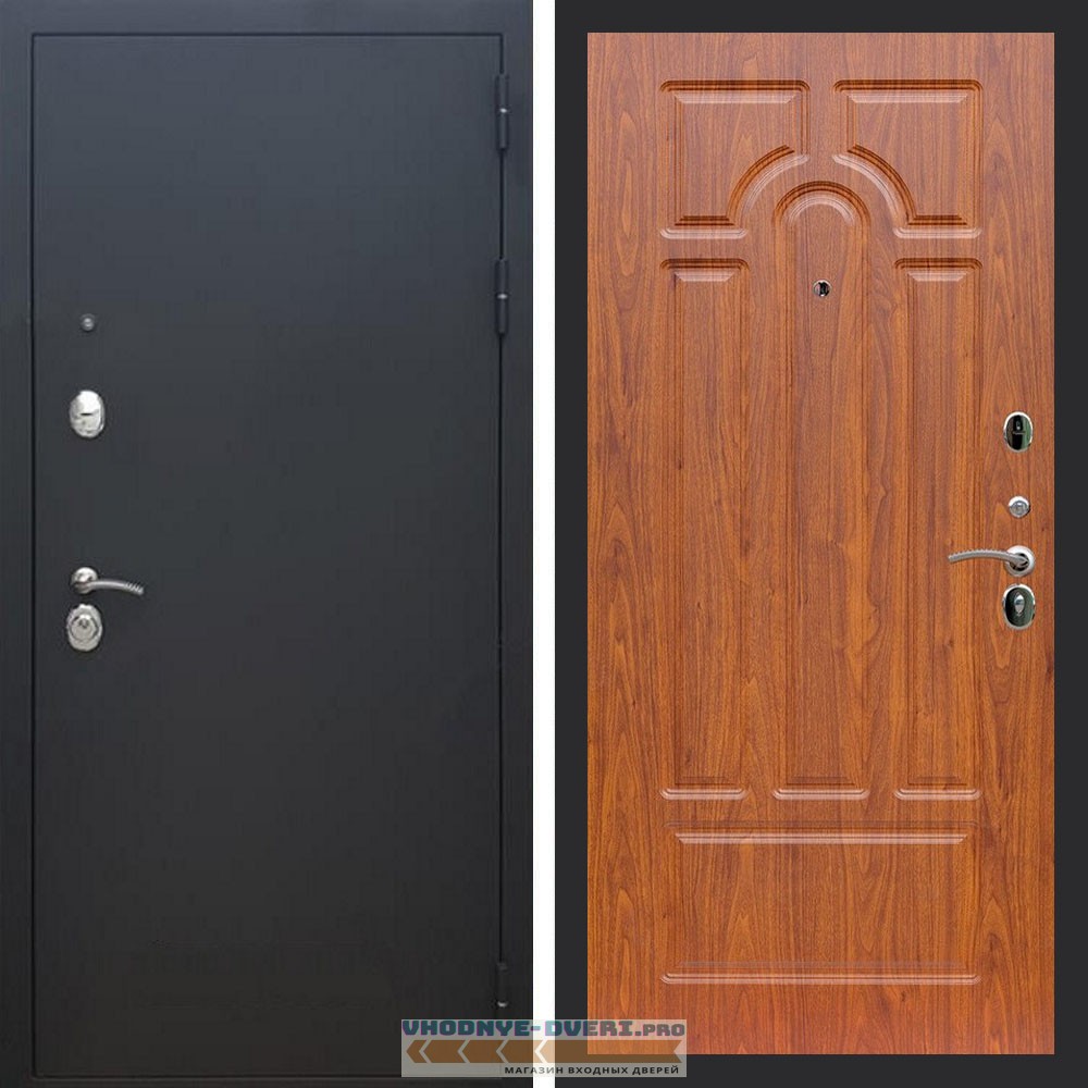 Входная дверь REX (Рекс) 1А Муар Чёрный фл-4 мореная берёза