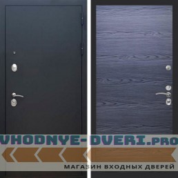 Входная дверь REX (Рекс) 1А Муар Чёрный Гладкая дуб тангент