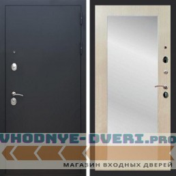 Входная дверь REX (Рекс) 1А Муар Чёрный пастораль беленый дуб