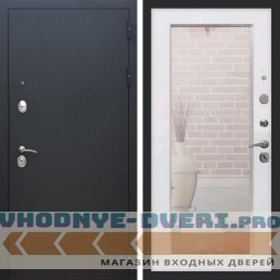 Входная дверь REX (Рекс) 1А Муар Чёрный пастораль белый ясень