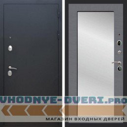 Входная дверь REX (Рекс) 1А Муар Чёрный пастораль силк титан