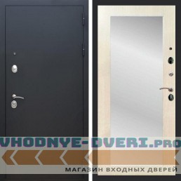 Входная дверь REX (Рекс) 1А Муар Чёрный пастораль лиственница беж