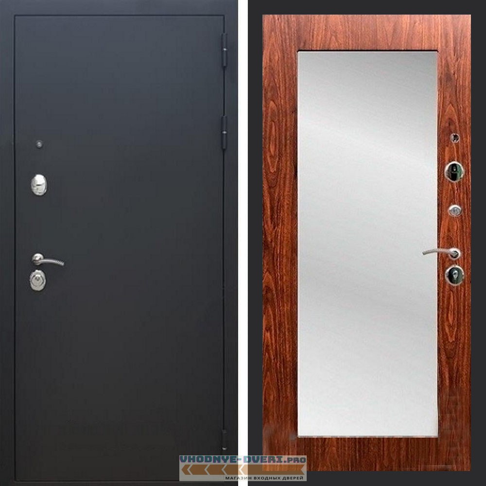 Входная дверь REX (Рекс) 1А Муар Чёрный пастораль мореная береза