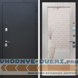 Входная дверь REX (Рекс) 1А Муар Чёрный Пастораль сандал светлый