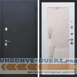 Входная дверь REX (Рекс) 1А Муар Чёрный пастораль белый матовый