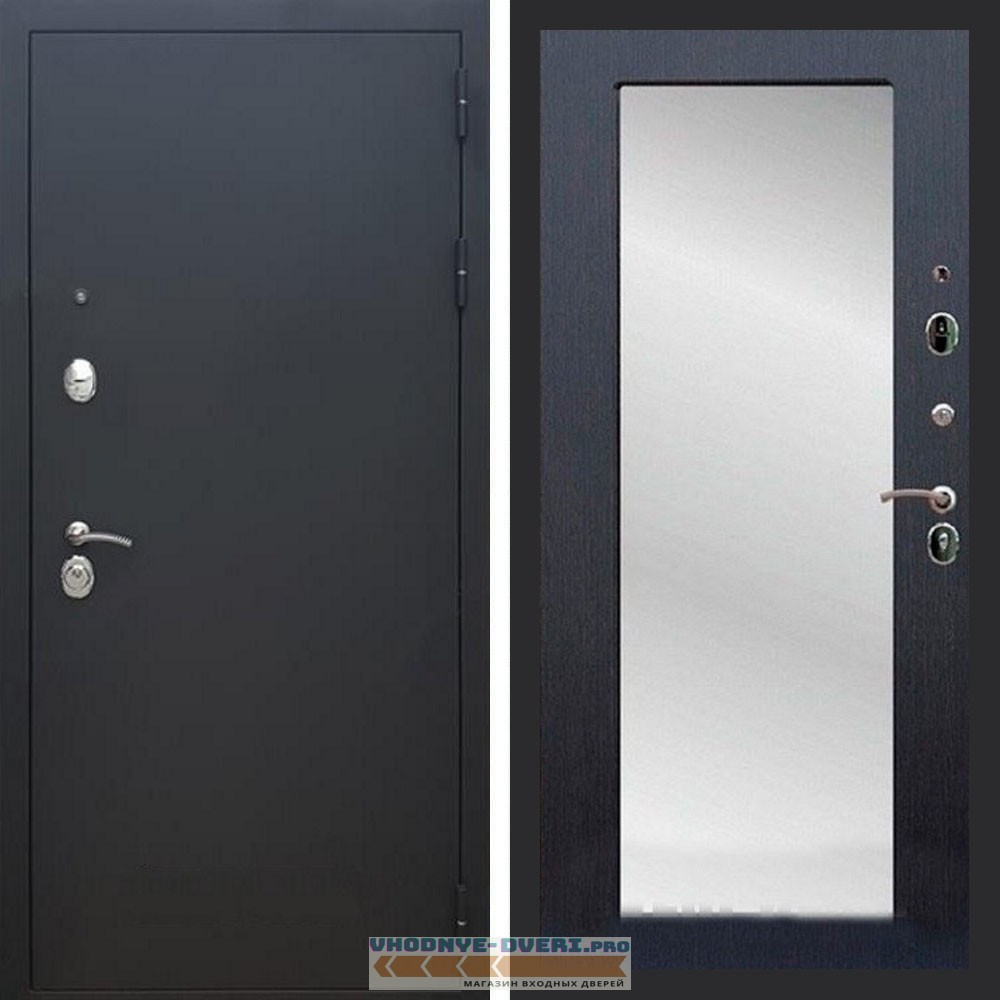 Входная дверь REX (Рекс) 1А Муар Чёрный пастораль венге