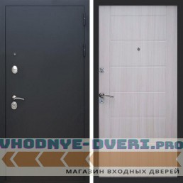 Входная дверь REX (Рекс) 1А Муар Чёрный сити сандал светлый