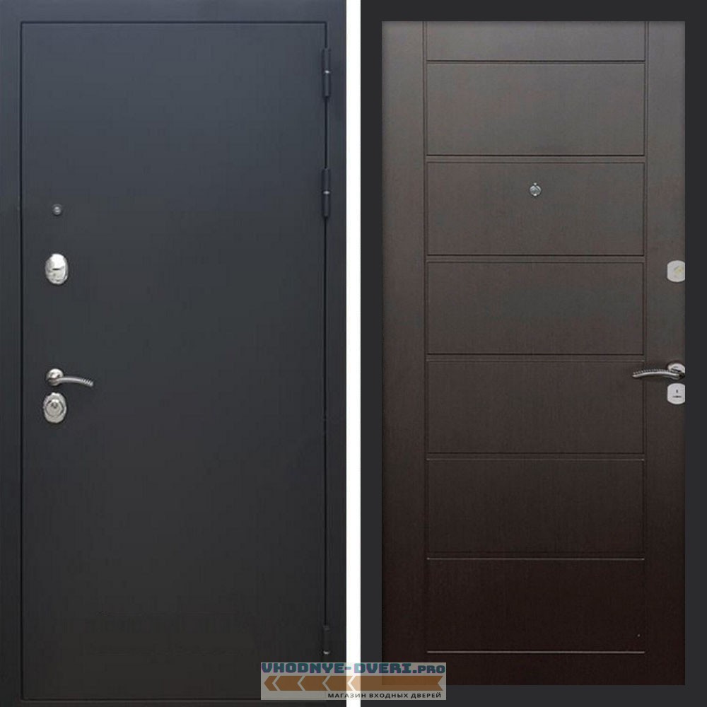 Входная дверь REX (Рекс) 1А Муар Чёрный сити венге