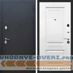 Входная дверь REX (Рекс) 1А Муар Чёрный смальта 04 белый матовый