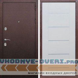 Входная дверь REX (Рекс) 5А Медный антик B03 молдинги белый ясень