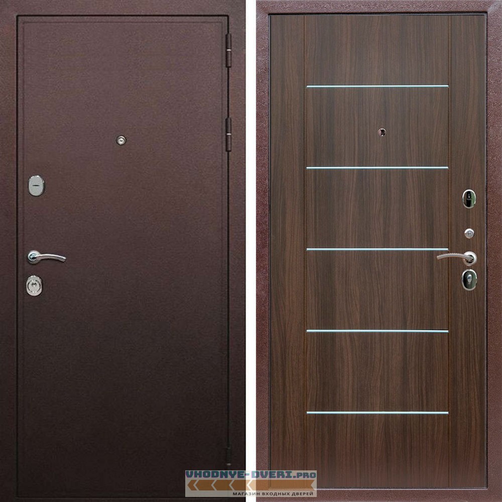 Входная дверь REX (Рекс) 5А Медный антик B03 молдинги эковенге