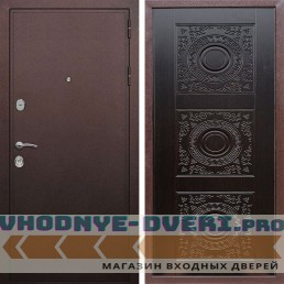 Входная дверь REX (Рекс) 5А Медный антик д-18 венге