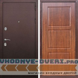 Входная дверь REX (Рекс) 5А Медный антик ФЛ-1 мореная берёза