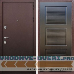 Входная дверь REX (Рекс) 5А Медный антик ФЛ-1 венге