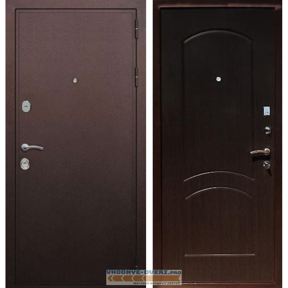 Входная дверь REX (Рекс) 5А Медный антик ФЛ-110 венге