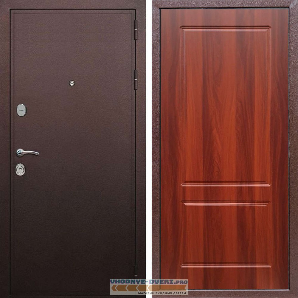 Входная дверь REX (Рекс) 5А Медный антик ФЛ-117 итальянский орех