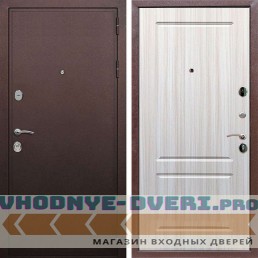 Входная дверь REX (Рекс) 5А Медный антик ФЛ-117 сандал светлый