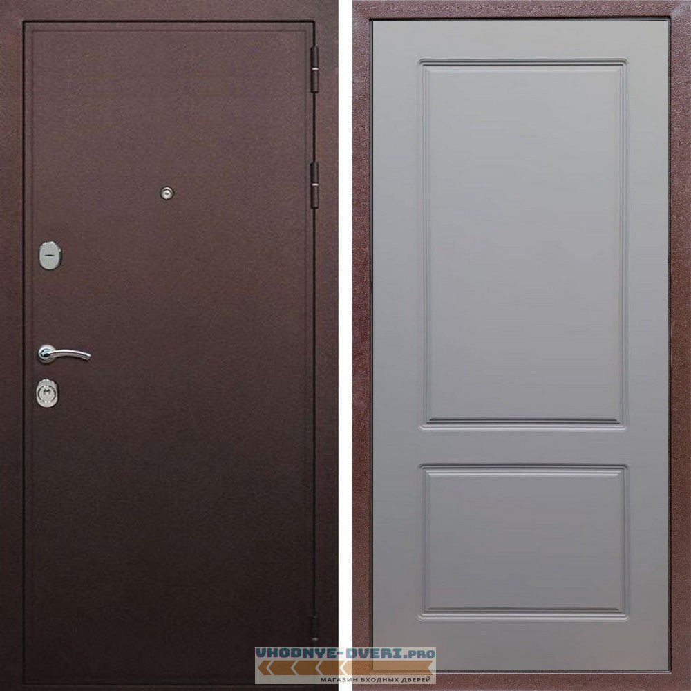 Входная дверь REX (Рекс) 5А Медный антик ФЛ-117 силк титан