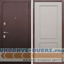 Входная дверь REX (Рекс) 5А Медный антик ФЛ-117 софт грей