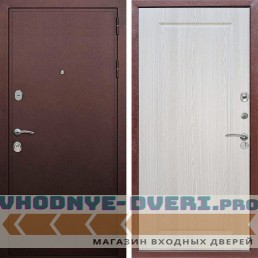 Входная дверь REX (Рекс) 5А Медный антик ФЛ-119 Белый ясень