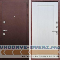 Входная дверь REX (Рекс) 5А Медный антик ФЛ-119 Лиственница бежевая