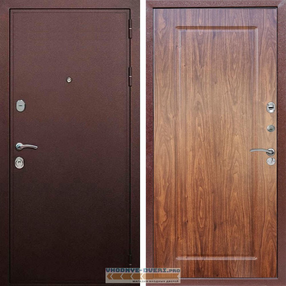 Входная дверь REX (Рекс) 5А Медный антик ФЛ-119 Мореная береза