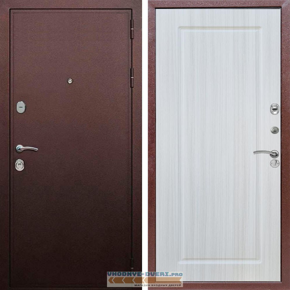 Входная дверь REX (Рекс) 5А Медный антик ФЛ-119 Сандал светлый