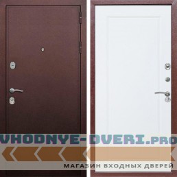Входная дверь REX (Рекс) 5А Медный антик ФЛ-119 Белый матовый