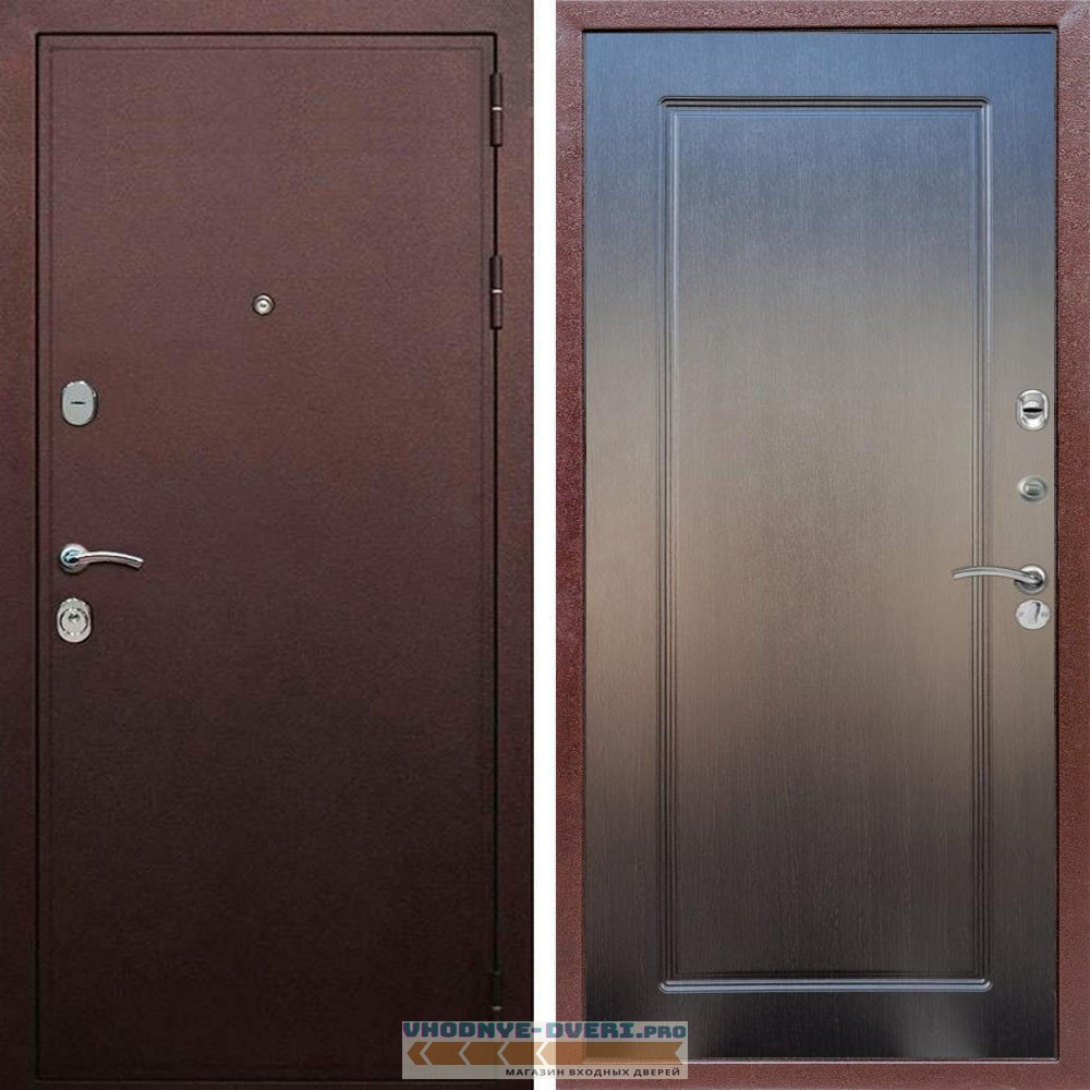 Входная дверь REX (Рекс) 5А Медный антик ФЛ-119 Венге