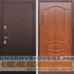 Входная дверь REX (Рекс) 5А Медный антик ФЛ-128 мореная береза