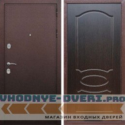 Входная дверь REX (Рекс) 5А Медный антик ФЛ-128 венге