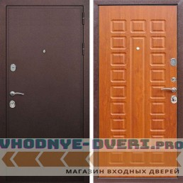 Входная дверь REX (Рекс) 5А Медный антик ФЛ-183 дуб светлый